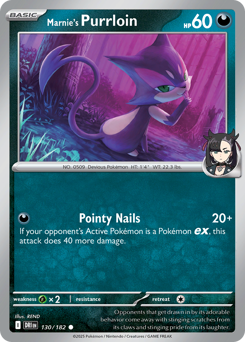 Marnie's Purrloin, Destined Rivals #130, Pokémon TCG card