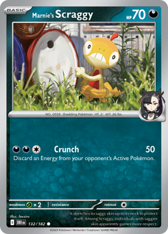 Marnie's Scraggy, Destined Rivals #132, Pokémon TCG card