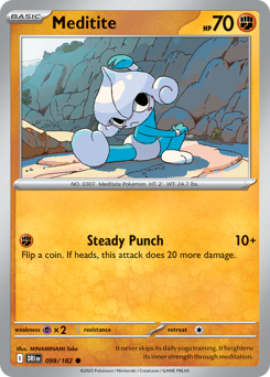 Meditite, Destined Rivals #99, Pokémon TCG card