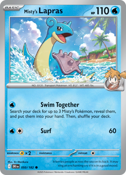 Misty's Lapras, Destined Rivals #50, Pokémon TCG card
