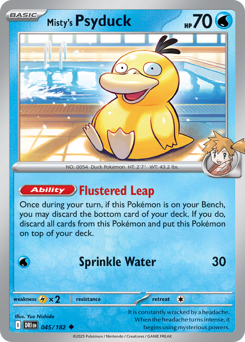 Misty's Psyduck, Destined Rivals #45, Pokémon TCG card