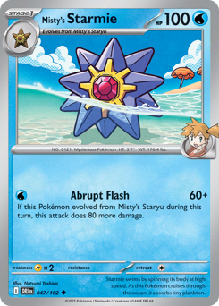 Misty's Starmie, Destined Rivals #47, Pokémon TCG card