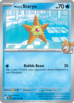 Misty's Staryu, Destined Rivals #46, Pokémon TCG card