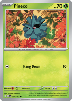 Pineco, Destined Rivals #4, Pokémon TCG card