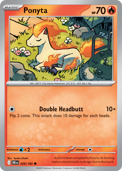 Ponyta, Destined Rivals #29, Pokémon TCG card