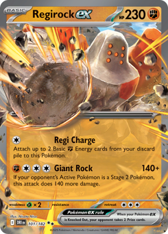 Regirock ex, Destined Rivals #101, Pokémon TCG card