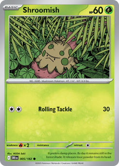 Shroomish, Destined Rivals #5, Pokémon TCG card