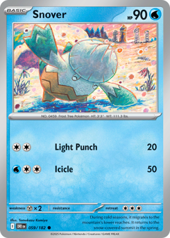 Snover, Destined Rivals #59, Pokémon TCG card