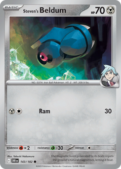 Steven's Beldum, Destined Rivals #143, Pokémon TCG card