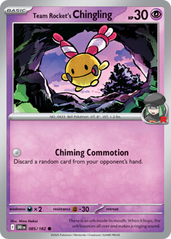 Team Rocket's Chingling, Destined Rivals #85, Pokémon TCG card