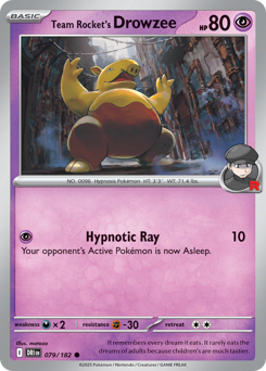 Team Rocket's Drowzee, Destined Rivals #79, Pokémon TCG card