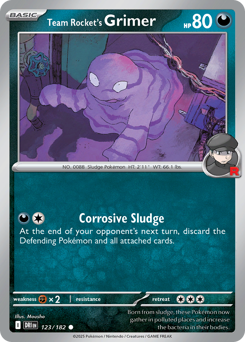Team Rocket's Grimer, Destined Rivals #123, Pokémon TCG card