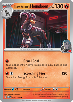 Team Rocket's Houndoom, Destined Rivals #38, Pokémon TCG card