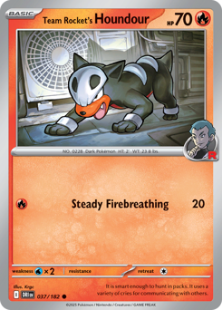 Team Rocket's Houndour, Destined Rivals #37, Pokémon TCG card