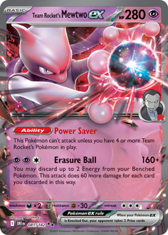 Team Rocket's Mewtwo ex, Destined Rivals #81, Pokémon TCG card