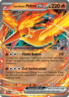 Team Rocket's Moltres ex, Destined Rivals #31, Pokémon TCG card