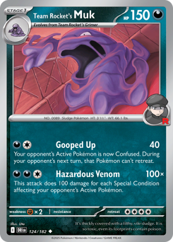 Team Rocket's Muk, Destined Rivals #124, Pokémon TCG card