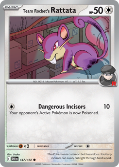 Team Rocket's Rattata, Destined Rivals #147, Pokémon TCG card