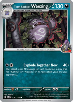 Team Rocket's Weezing, Destined Rivals #126, Pokémon TCG card