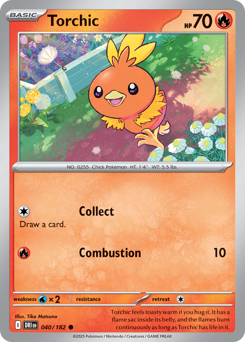 Torchic, Destined Rivals #40, Pokémon TCG card