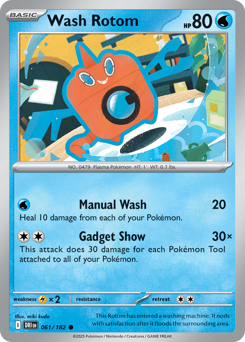 Wash Rotom, Destined Rivals #61, Pokémon TCG card