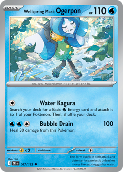Wellspring Mask Ogerpon, Destined Rivals #67, Pokémon TCG card