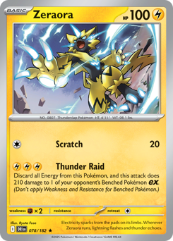 Zeraora, Destined Rivals #78, Pokémon TCG card