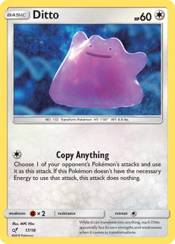 Ditto, Detective Pikachu #17, Pokémon TCG card