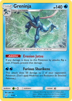 Greninja, Detective Pikachu #9, Pokémon TCG card
