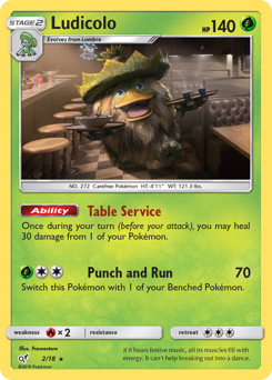 Ludicolo, Detective Pikachu #2, Pokémon TCG card