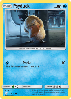 Psyduck, Detective Pikachu #7, Pokémon TCG card