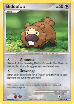 Bidoof, Diamond & Pearl #70, Pokémon TCG card