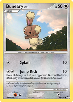 Buneary, Diamond & Pearl #73, Pokémon TCG card