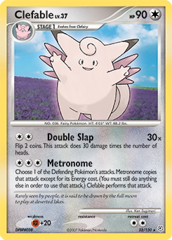 Clefable, Diamond & Pearl #22, Pokémon TCG card