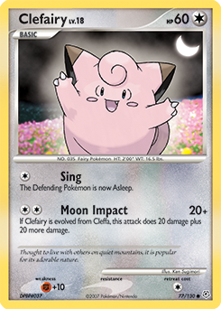 Clefairy, Diamond & Pearl #77, Pokémon TCG card