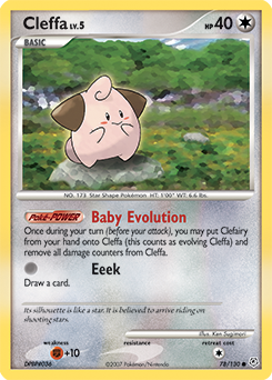 Cleffa, Diamond & Pearl #78, Pokémon TCG card