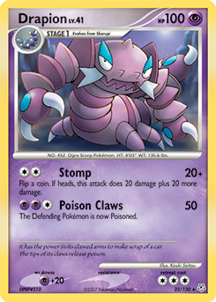 Drapion, Diamond & Pearl #23, Pokémon TCG card