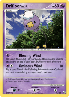 Drifloon, Diamond & Pearl #46, Pokémon TCG card