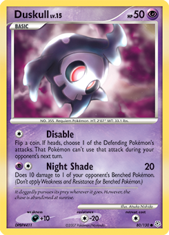 Duskull, Diamond & Pearl #80, Pokémon TCG card