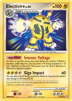 Electivire, Diamond & Pearl #3, Pokémon TCG card