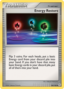 Energy Restore, Diamond & Pearl #106, Pokémon TCG card