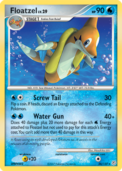 Floatzel, Diamond & Pearl #26, Pokémon TCG card