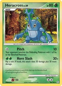 Heracross, Diamond & Pearl #28, Pokémon TCG card