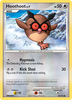 Hoothoot, Diamond & Pearl #85, Pokémon TCG card
