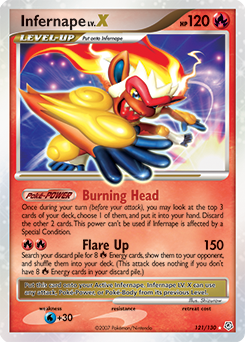 Infernape LV.X, Diamond & Pearl #121, Pokémon TCG card