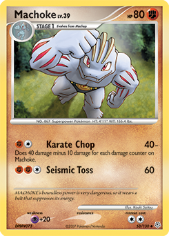 Machoke, Diamond & Pearl #53, Pokémon TCG card