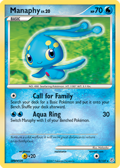 Manaphy, Diamond & Pearl #9, Pokémon TCG card