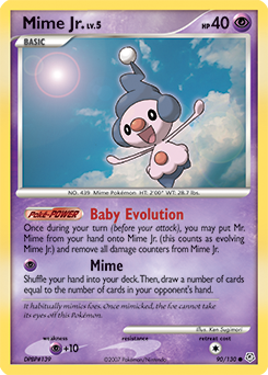 Mime Jr., Diamond & Pearl #90, Pokémon TCG card