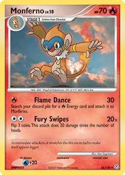 Monferno, Diamond & Pearl #56, Pokémon TCG card