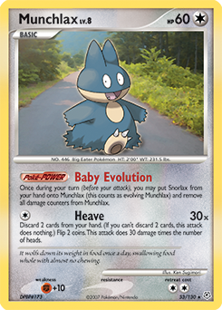 Munchlax, Diamond & Pearl #33, Pokémon TCG card